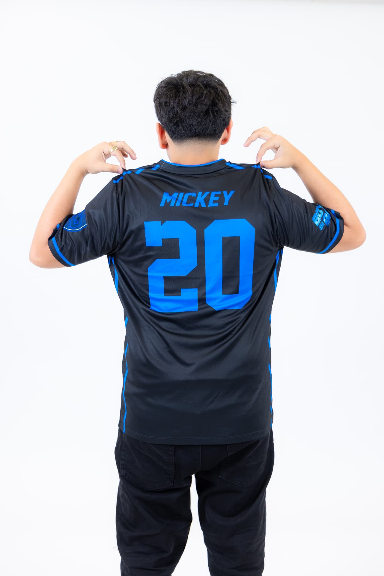 BOYZ IN BLUE jersey back with the name Mickey and number 20